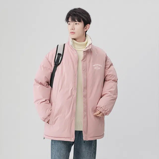 木林森 立领拉链舒适棉服 男女同款