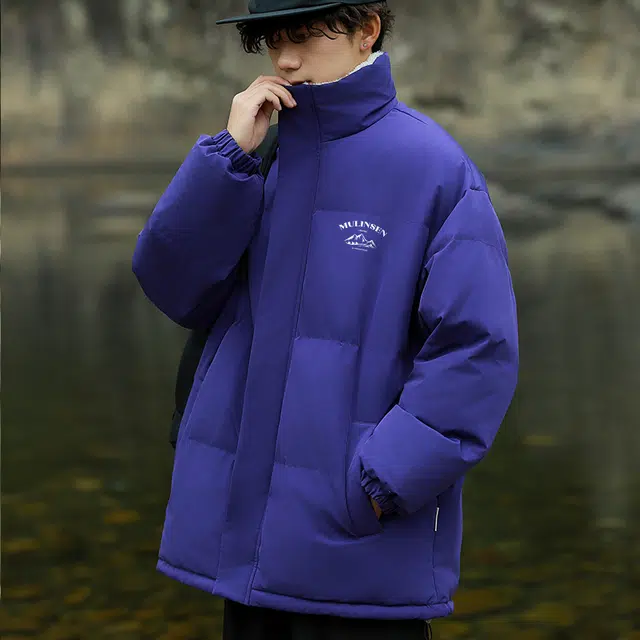 木林森 立领拉链舒适棉服 男女同款