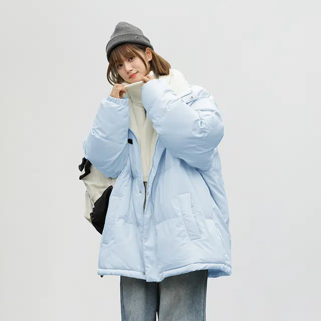 木林森 立领拉链舒适棉服 男女同款