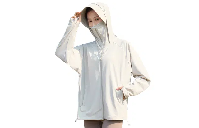 木林森 基础款纯色休闲通勤连帽长袖防晒服 男女同款