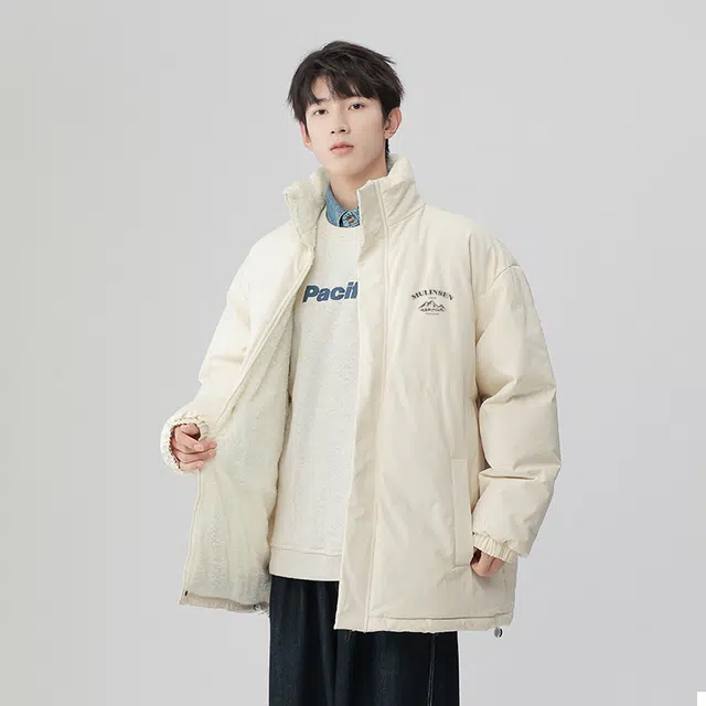 木林森 立领拉链舒适棉服 男女同款