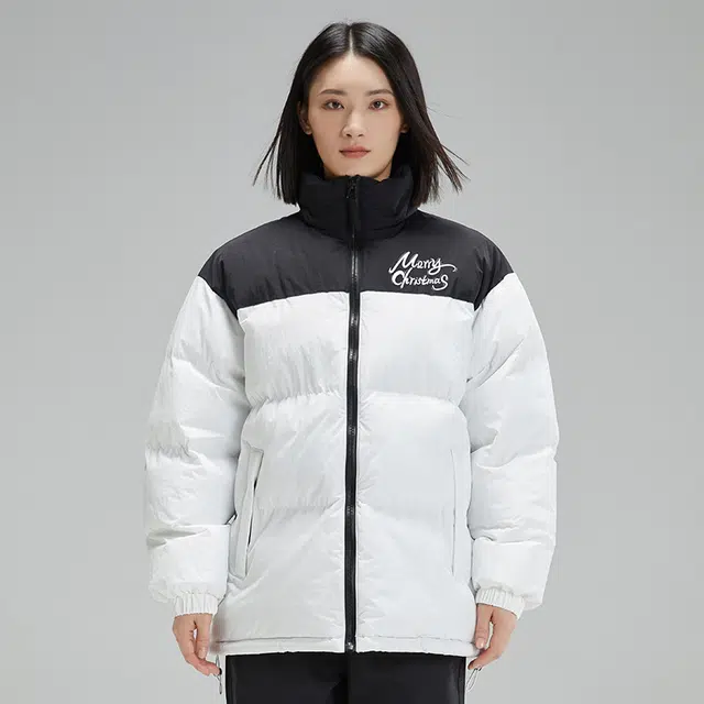 木林森 防污防水字母面包拼接棉服 男女同款