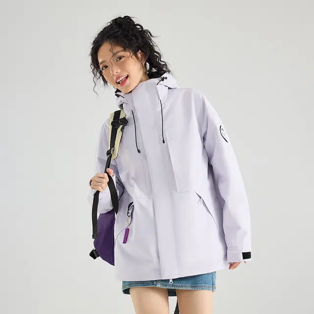 木林森 户外防风防寒防泼水透气耐磨可拆卸摇粒绒内胆锁温保暖三合一冲锋外套夹克 男女同款