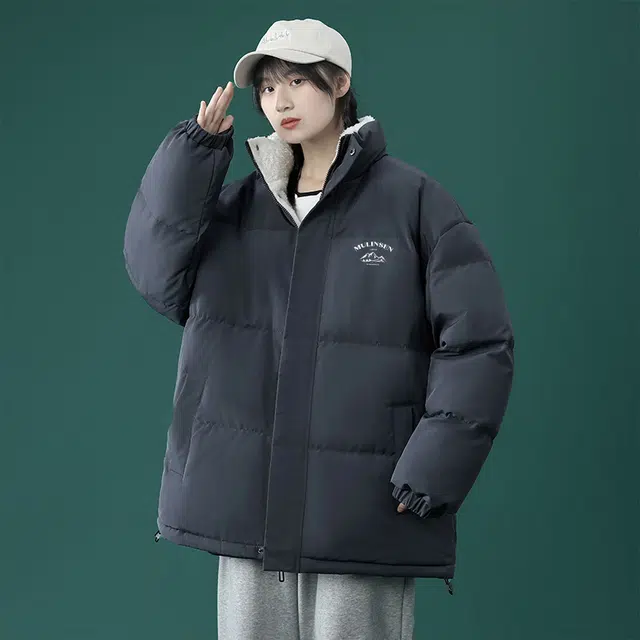 木林森 立领拉链舒适棉服 男女同款