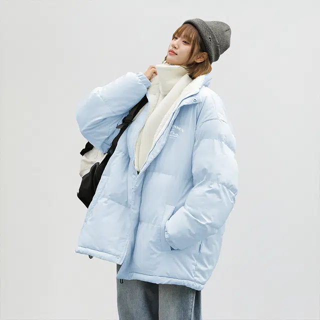 木林森 立领拉链舒适棉服 男女同款