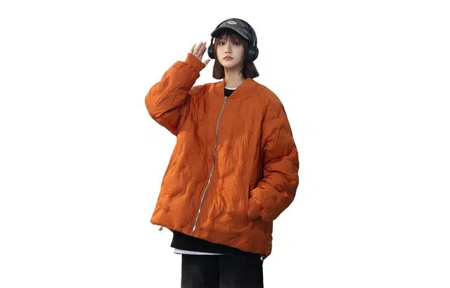 木林森 美式高街潮耐磨防风保暖防小雨流复古抗寒锁温简约纯色棒球领休闲出行百搭棉服外套 男女同款