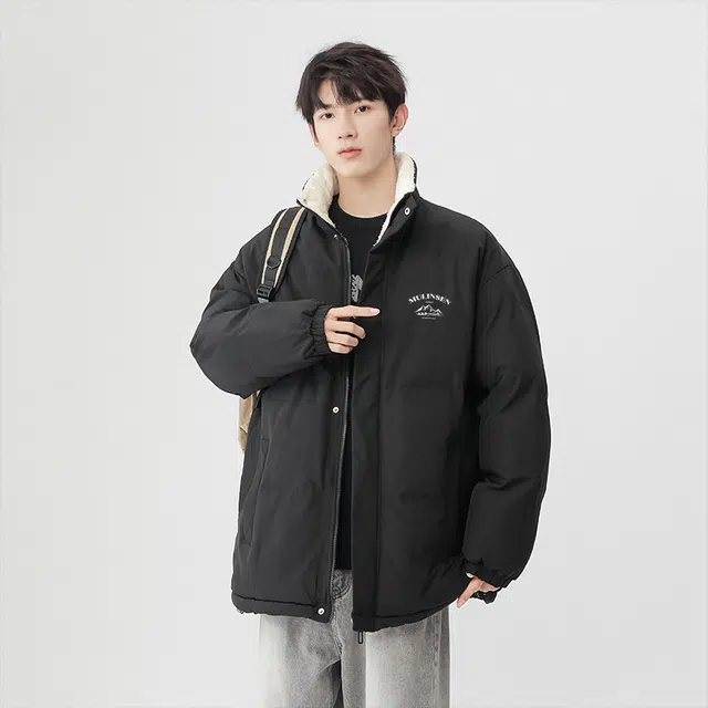 木林森 立领拉链舒适棉服 男女同款