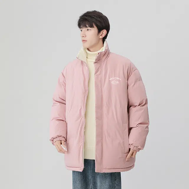 木林森 立领拉链舒适棉服 男女同款