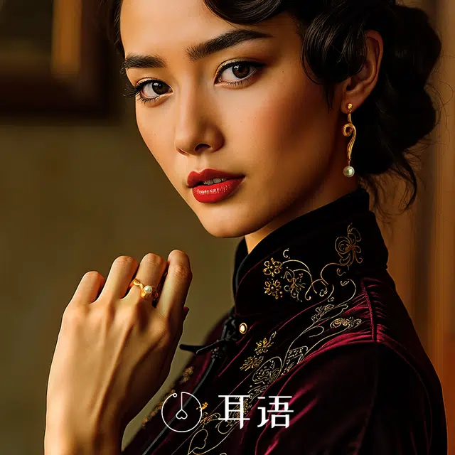繁花系列 耳语 轻奢珍珠 合金 戒指 女款 金色
