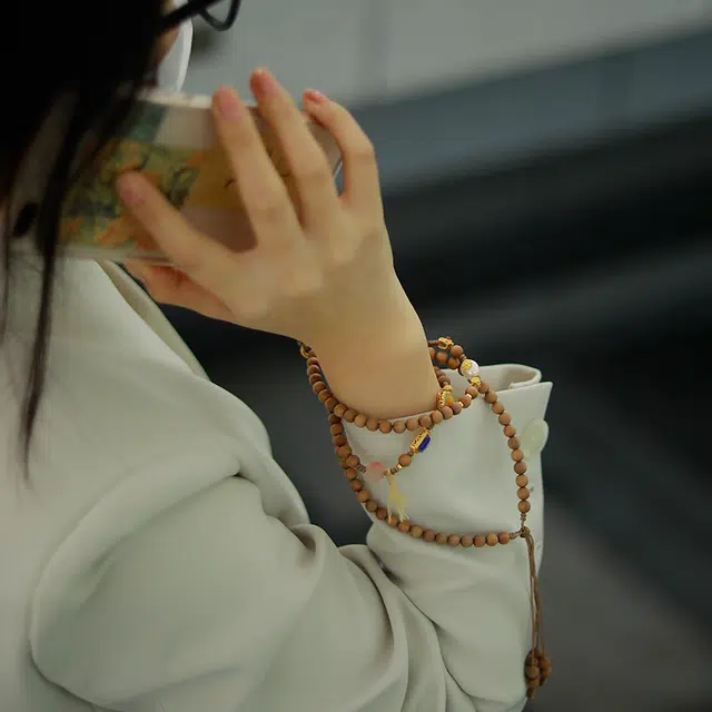 游思集 清欢不渡 挂件挂脖 木作 手机绳 男女同款情侣款 檀木