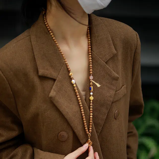 游思集 清欢不渡 挂件挂脖 木作 手机绳 男女同款情侣款 檀木
