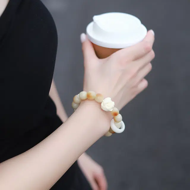 游思集白色菩提手串【善信手串】菩提 木作手串 男女通用