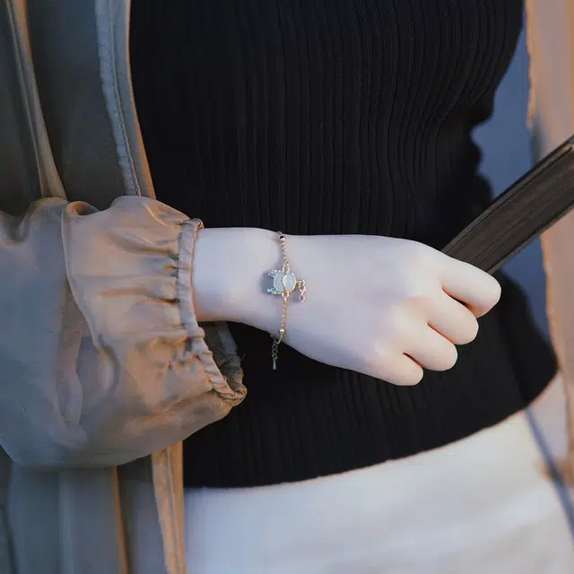 北隐 国风新中式本命守护生肖  招财纳福 平安喜乐 简约 小清新闺蜜 琉璃 玉石手链 男女同款情侣款 礼盒款