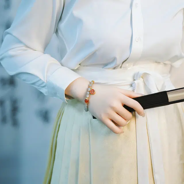 北隐 国风新中式幸运四叶草   甜美小清新小众闺蜜 水晶 玉石手串 男女同款情侣款 恋爱告白 礼盒款