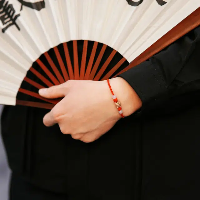 北隐 国风新中式招财饺子龙  手工编织 小众轻奢 琉璃 玉石手链 男女同款情侣款
