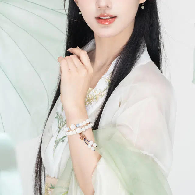 北隐 前程似锦 国风新中式转运珠招财纳福 轻奢小众精美设计 叠戴文玩手饰 白玉菩提 手串 通用