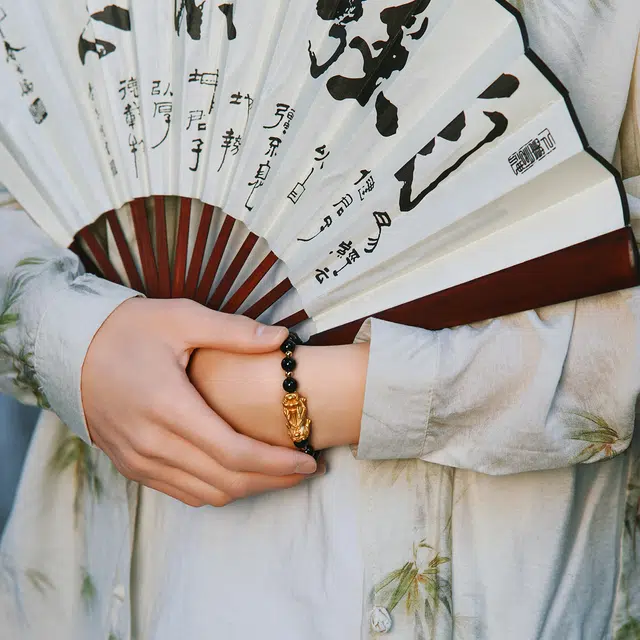 北隐 国风新中式喜乐常在招财貔貅 小众轻奢 玛瑙 玉石手串 男女同款情侣款