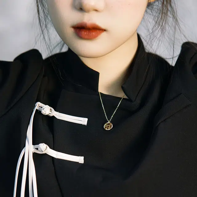 北隐 国风新中式复古新年红情人浪漫一鹿有你吉祥如意 小众轻奢 玛瑙 玉石项链 男女同款情侣款 恋爱告白