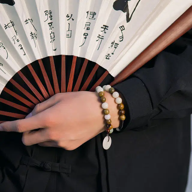 北隐 国风新中式民族风 平安扣  叠戴 菩提根 菩提类手串 男女同款情侣款