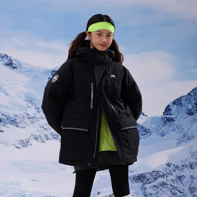 熊猫 山系户外厚款高耐磨强保暖锁温派克羽绒服 男女同款