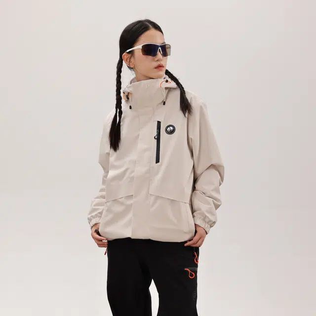 熊猫  户外纯色骑行登山三合一  防水防风耐磨保暖冲锋衣 男女同款