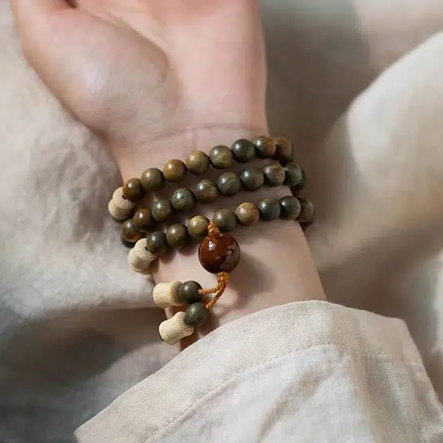 【金榜题名】 古木匠 时来运转静心节节高升文玩手持念珠盘玩好运连连高级感百搭诸事顺利八方来财#好运 绿檀 手串 男女同款情侣款