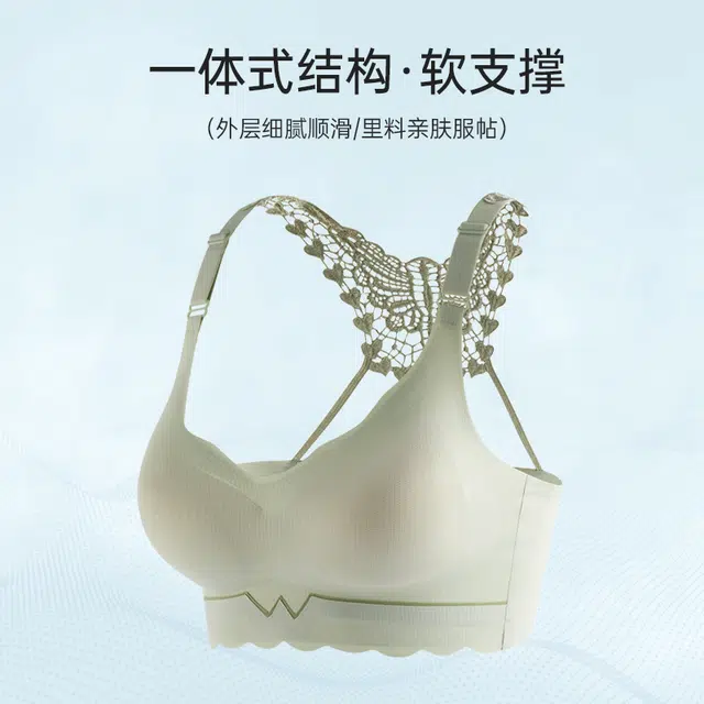 二三二三 小胸聚拢提拉裸感大胸显小收副乳防下垂塑型无痕蕾丝美背矫正调整型文胸 女款