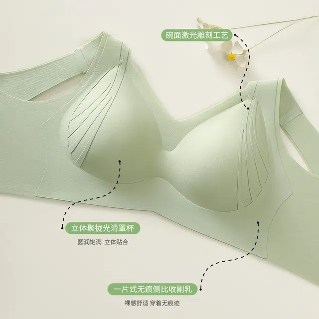 二三二三 小胸聚拢显大防走光软支撑无钢圈收副乳防下垂提拉无痕文胸 女款