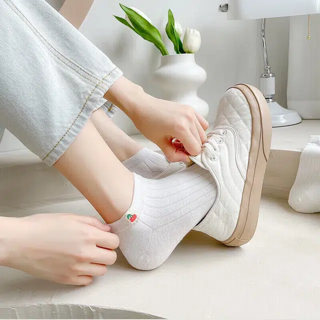 轻迎 薄款船袜水果小清新袜子日系浅口学生春夏季短袜 男女同款