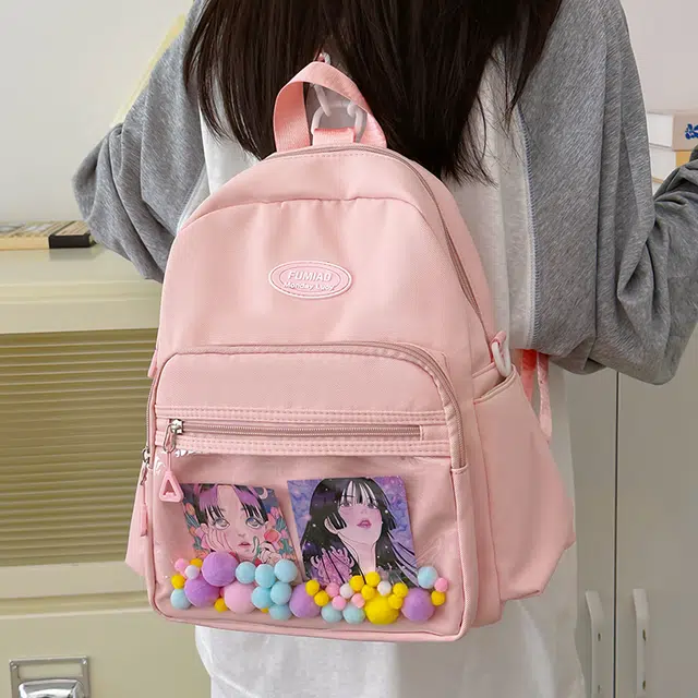 轩玺 简约时尚韩版 牛津布 学生书包背包双肩包痛包 女款