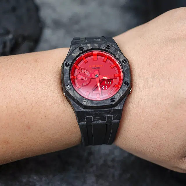 CASIO GA-2100-4A Modified Red Dial