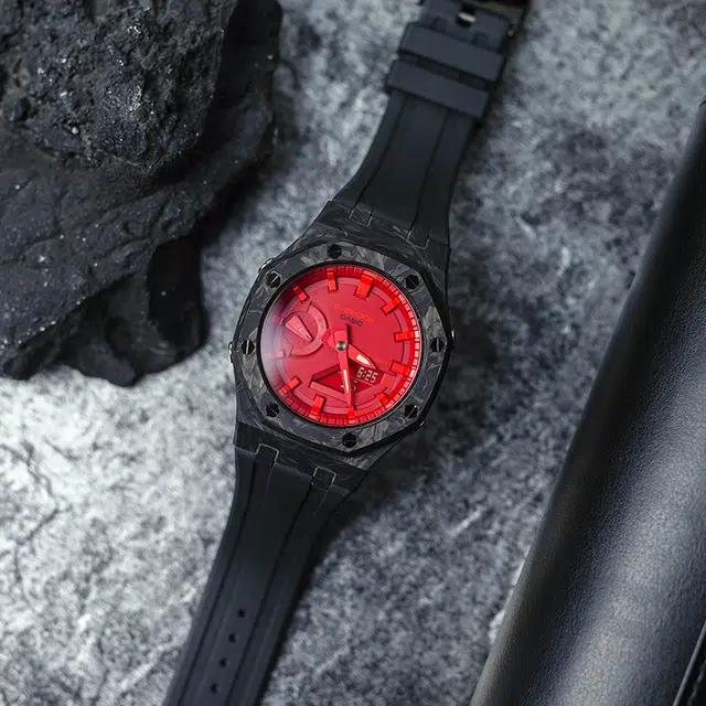 CASIO GA-2100-4A Modified Red Dial