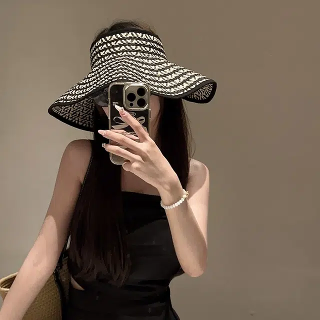 户外大檐可折叠 朵澜 出游空顶优雅 棉麻 防晒帽 女款