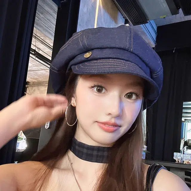 朵澜 复古云朵大头围 腈纶 贝雷帽 男女同款情侣款
