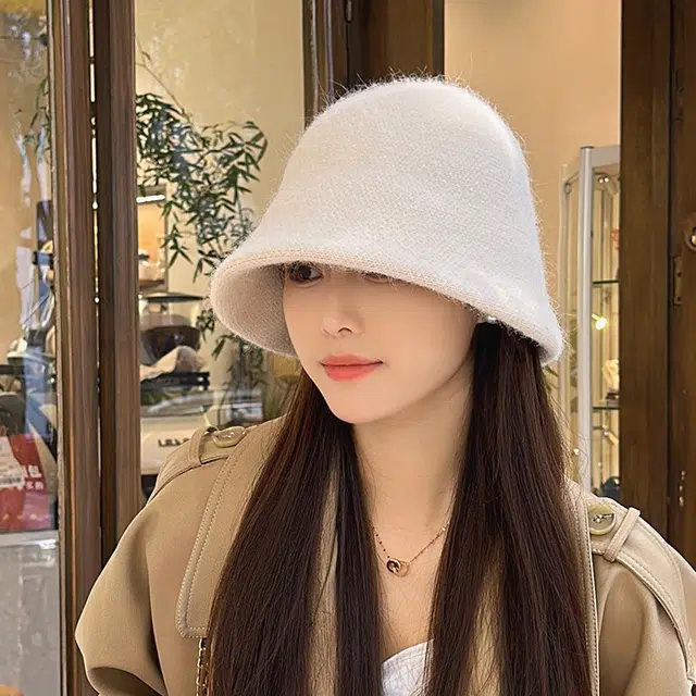 朵澜 保暖绒休闲百搭显脸小 兔毛混纺 渔夫帽 女款
