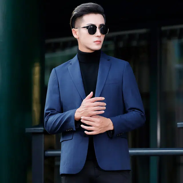 富铤 经典挺括易打理保暖色织格纹百搭日常通勤休闲长袖西装 男款