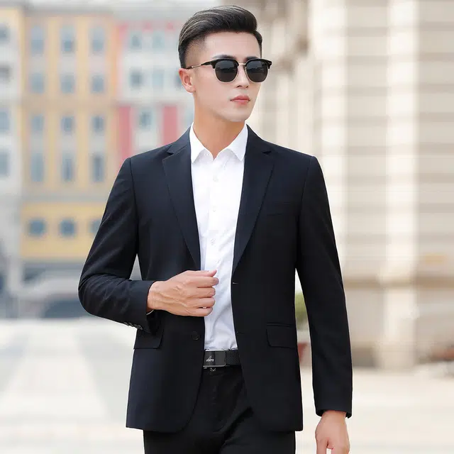富铤 经典挺括易打理保暖色织格纹百搭日常通勤休闲长袖西装 男款