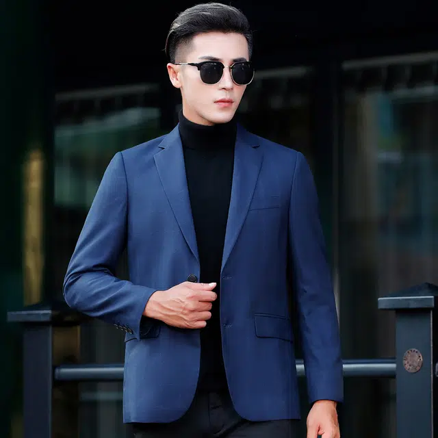 富铤 经典挺括易打理保暖色织格纹百搭日常通勤休闲长袖西装 男款