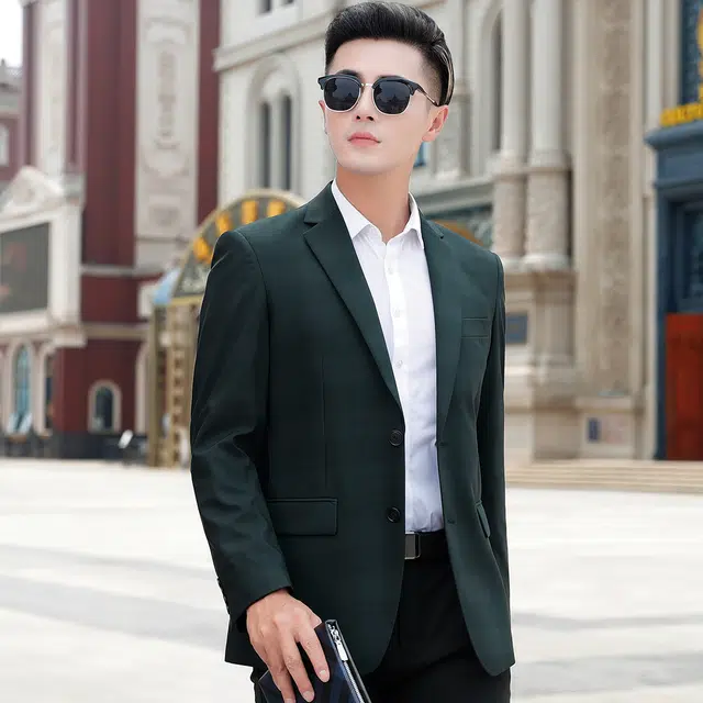 富铤 经典挺括易打理保暖色织格纹百搭日常通勤休闲长袖西装 男款