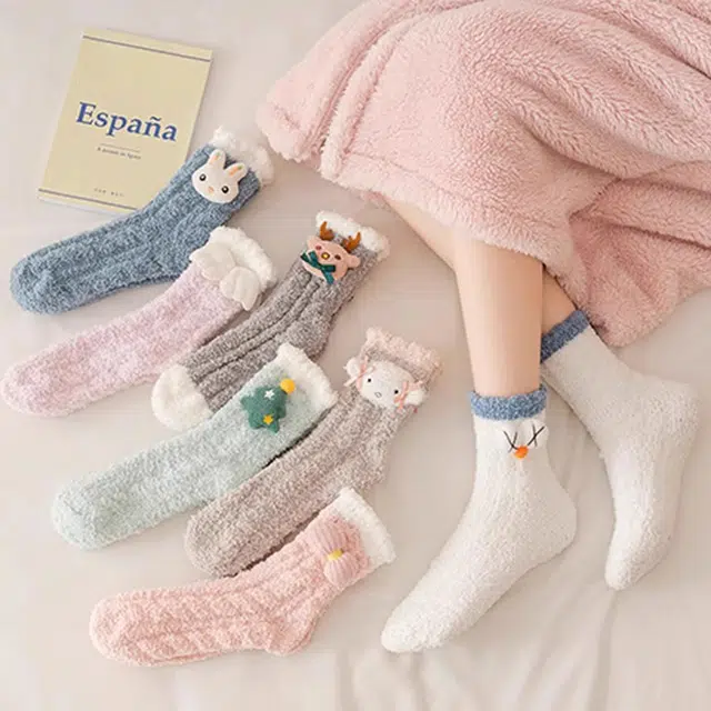 浪莎 加厚保暖休闲中筒袜 女款 组合装