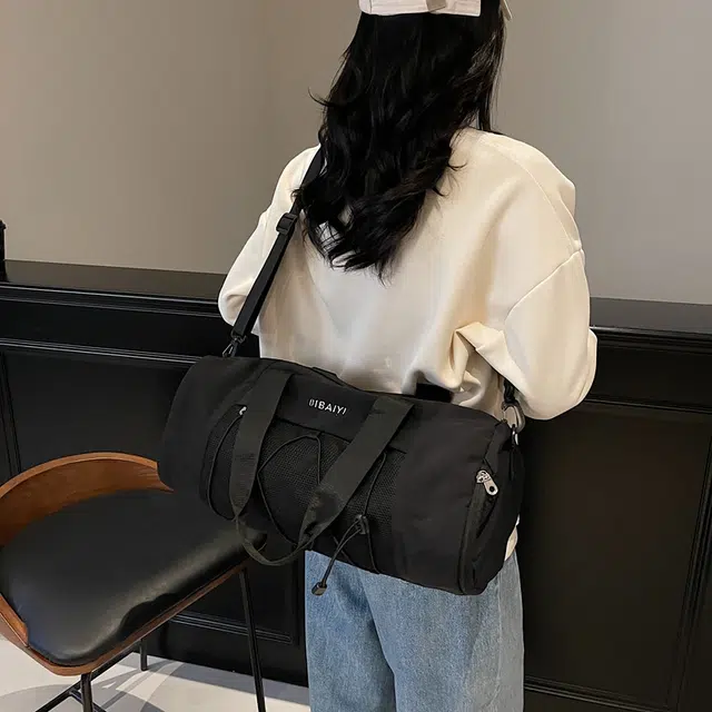 德力熊 纯色百搭出游轻便 尼龙 旅行包 男女同款情侣款 多色