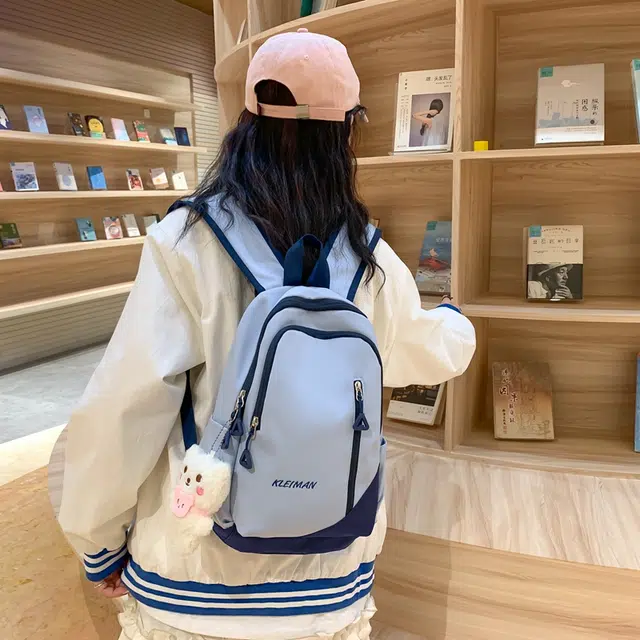德力熊尼龙男女通用多色书包双肩包新款学生简约百搭轻便旅行背包 多色 尼龙 男女通用