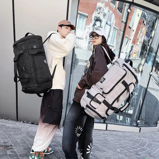 德力熊 大容量轻便多功能 尼龙 斜挎旅行包 常规 男女同款情侣款 灰色/黑色/绿色