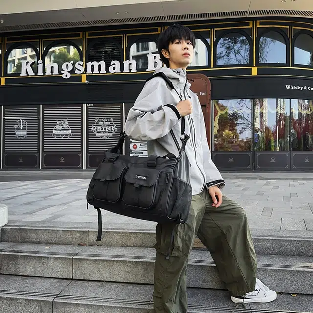 德力熊 大容量户外运动健身 牛津布 单肩包旅行包 男女同款情侣款 多色