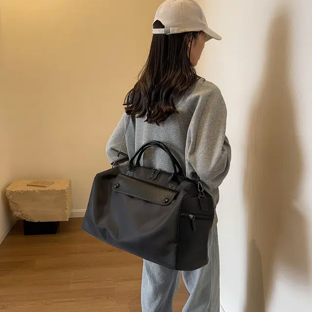德力熊单肩包尼龙布大号三色可选轻便旅行单肩手提可斜挎背包情侣男女通用
