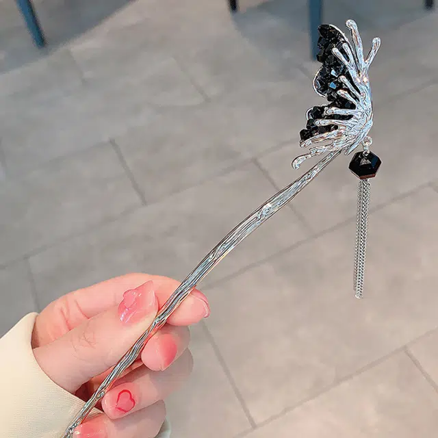 彤彤兔 中式步蝴蝶摇流苏 发簪 女款