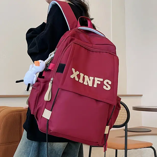彤彤兔 韩系时尚百搭学生 尼龙 书包背包双肩包 男女同款情侣款 多色