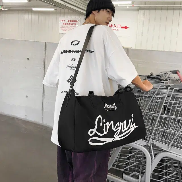 彤彤兔 干湿分离运动 尼龙 旅行包 男女同款情侣款 黑色/红色/绿色