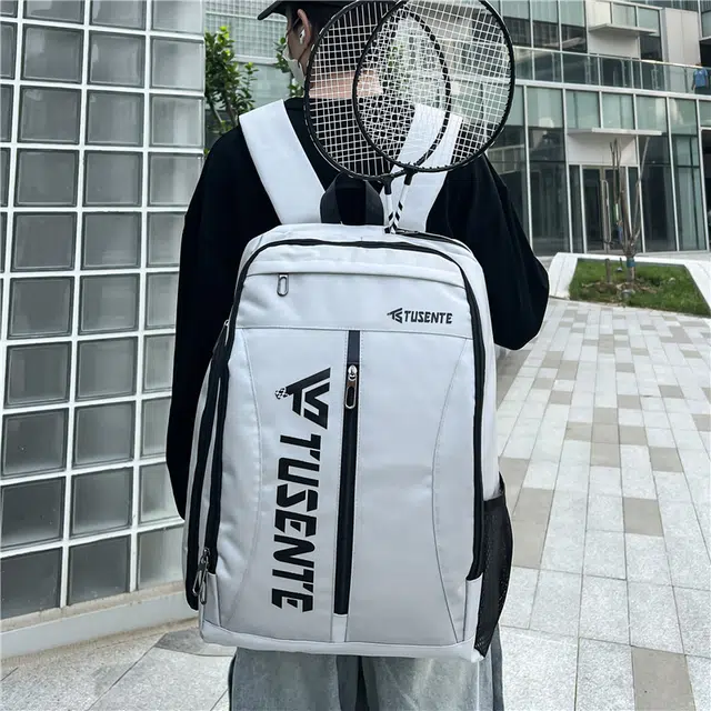 德力熊 潮牌独立鞋仓大容量多层收纳轻便 牛津布 书包背包双肩包 大号 男女同款情侣款 浅灰/深灰/黑色/红色