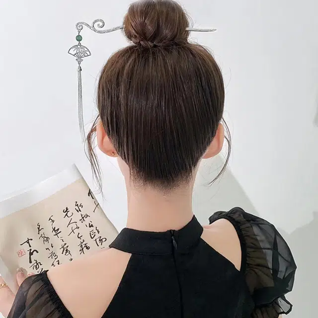 彤彤兔 中式银色流苏 简约轻奢高级感 发簪 女款
